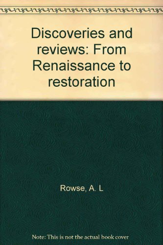 Book Discoveries And Reviews: From Renaissance To Restoration free