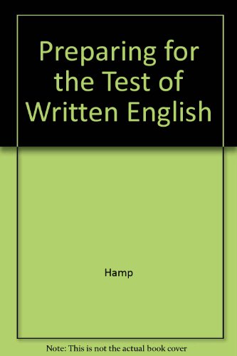 Book Preparing For The Test Of Written English free