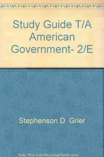 Book Study Guide T/A American Government, 2/E free