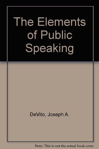 Book The Elements of Public Speaking free