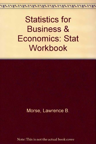 Book Statistics for Business & Economics: Stat Workbook free