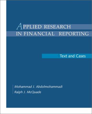 Book Applied Research In Financial Reporting: Text And Cases free