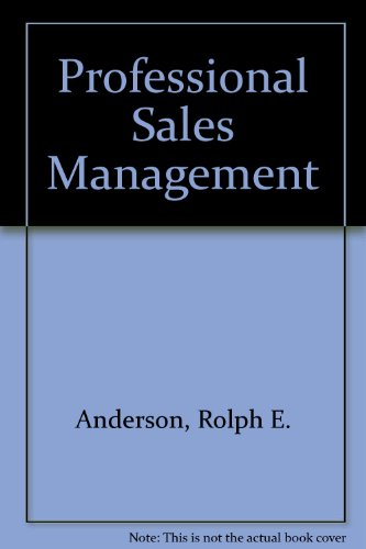 Book Professional sales management (McGraw-Hill series in marketing) free