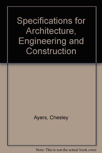 Book Specifications for Architecture, Engineering, and Construction free