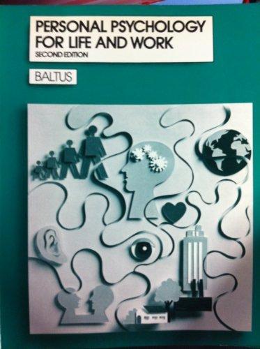 Book Personal Psychology For Life And Work free