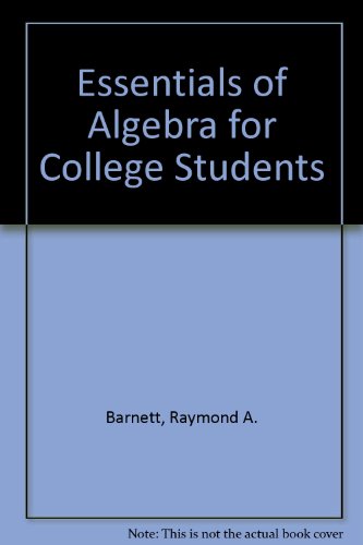 Book Essentials Of Algebra For College Students free