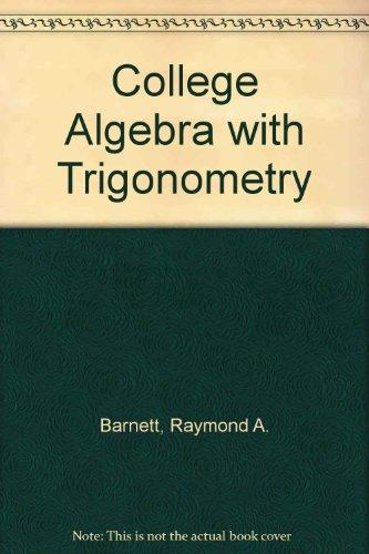 Book College Algebra With Trigonometry free