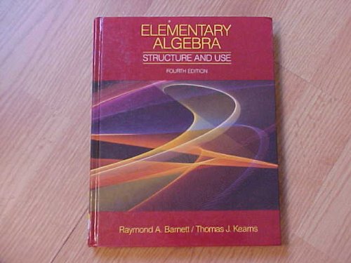 Book Elementary algebra: Structure and use free
