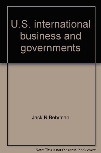 Book U.S. international business and governments (McGraw-Hill Series in international business) free