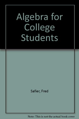 Book Algebra for College Students free