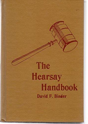 Book The Hearsay Handbook: The Hearsay Rule And Its 40 Exceptions free