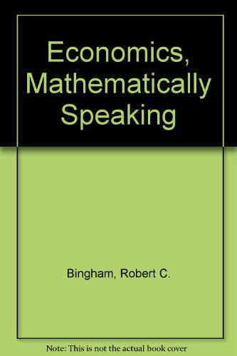 Book Economics, mathematically speaking free