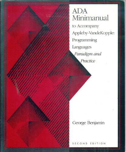 Book Ada Minimanual to Accompany Programming Languages free