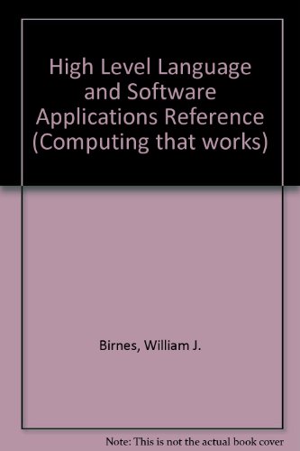 Book High-level Languages And Software Applications (computing That Works) free