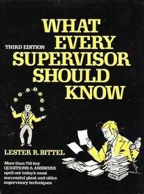 Book What Every Supervisor Should Know free