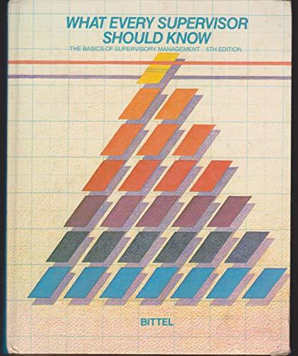 Book What every supervisor should know: The basics of supervisory management free