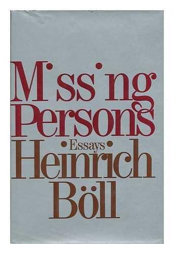 Book Missing persons and other essays free