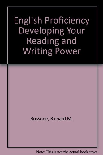 Book English Proficiency Developing Your Reading And Writing Power free