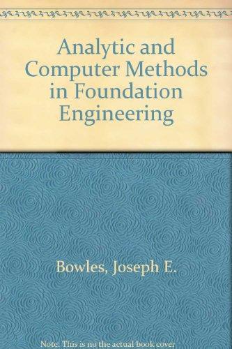 Book Analytical and computer methods in foundation engineering free