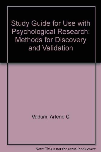 Book Student Study Guide for use with Research Methods free