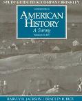 Book American History: A Survey, Vol. 1 (Student Study Guide, 9th Edition) free