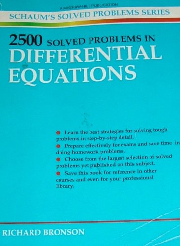 Book 2500 Solved Problems in Differential Equations (Schaum's Solved Problems Series) free