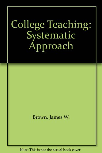 Book College teaching: a systematic approach free