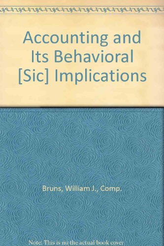 Book Accounting and its behavioral implications free