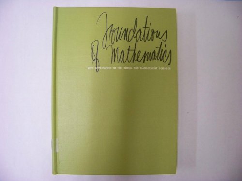 Book Foundations of mathematics, with application to the social and management sciences free