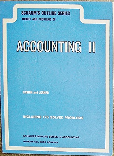 Book Schaum Outline Of Accounting Two (schaum's Outline Series) (pt. 2) free