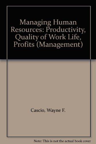 Book Managing Human Resources: Productivity, Quality Of Work Life, Profits (mcgraw-hill Series In Management) free
