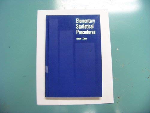 Book Elementary Statistical Procedures free