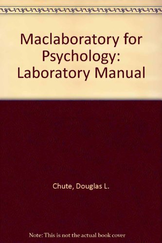 Book Maclaboratory For Psychology: Laboratory Manual free