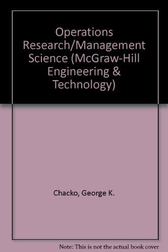 Book Operations Research/management Science: Case Studies In Decision Making Under Structured Uncertainty (mcgraw Hill Engineering And Technology Management Series) free