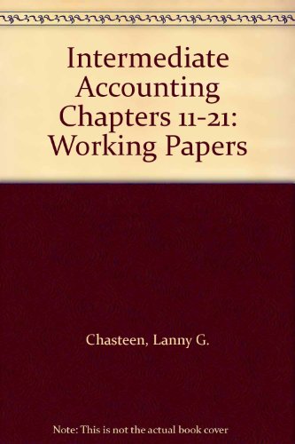 Book Intermediate Accounting Chapters 11-21: Working Papers free