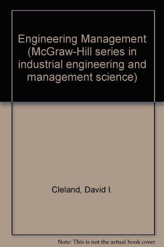 Book Engineering Management (McGraw-Hill Series in Management) free