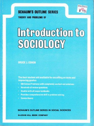 Book Schaum's outline of theory and problems of introduction to sociology (Schaum's outline series) free