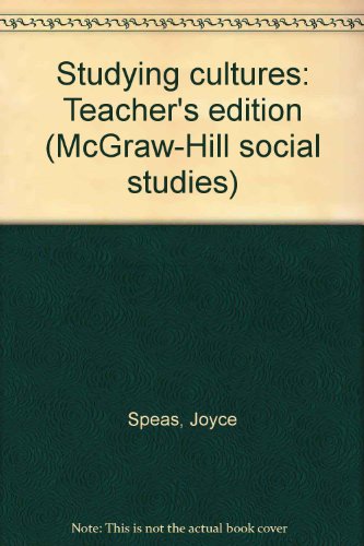 Book Studying Cultures: Teacher's Edition (mcgraw-hill Social Studies) free