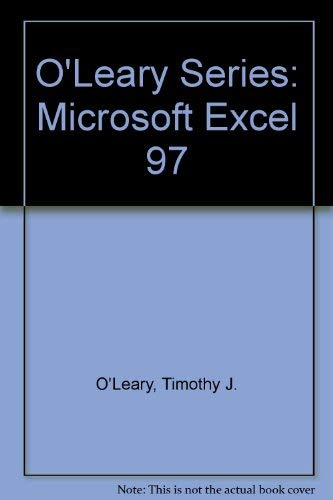 Book O'leary Series: Microsoft Excel 97 free