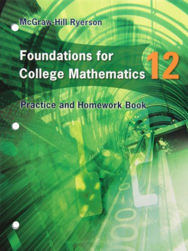 Book Foundations For College Mathematics 12 Practice & Homework Book free