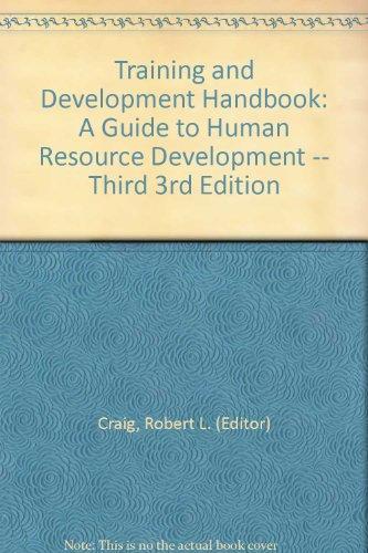Book Training and development handbook: A guide to human resource development free