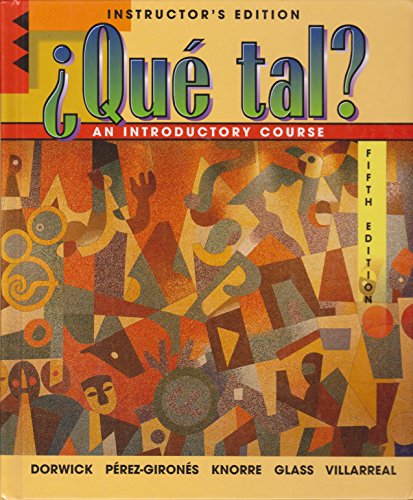 Book Que Tal? Introductory Course- Instructor's Edition free