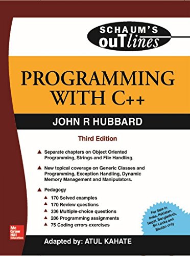 Book Programming With C++ (SIE) (Schaum's Outlines Series) free