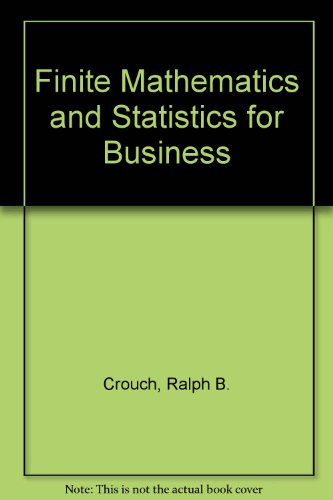 Book Finite Mathematics With Statistics For Business free