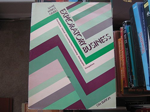 Book Exploratory Business: Distributive, Clerical, Accounting/data Processing, Stenographic Occupations free