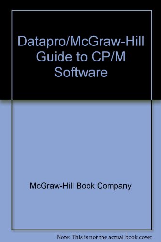 Book Datapro/McGraw-Hill Guide to CP/M Software free