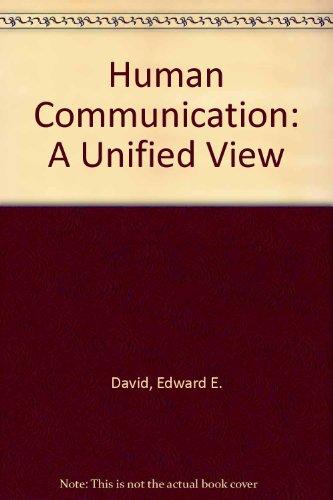 Book Human communication: A unified view (Inter-university electronics series) free