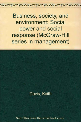 Book Business, Society, And Environment: Social Power And Social Response (mcgraw-hill Series In Management) free