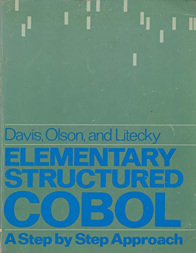 Book Elementary structured COBOL: A step by step approach free