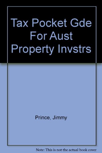 Book Tax Pocket Gde For Aust Property Invstrs free